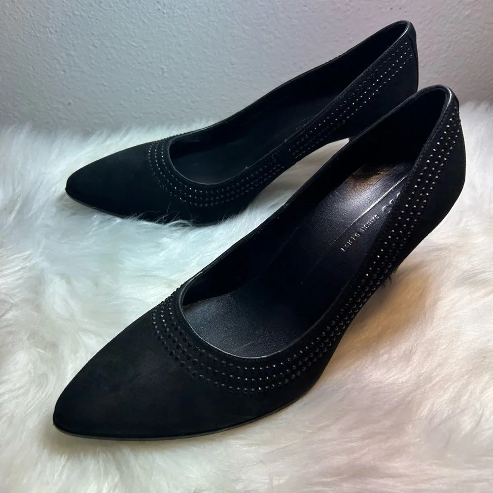ECCO Danish Design Womens Black Suede Heels Size EU40/9.5US
